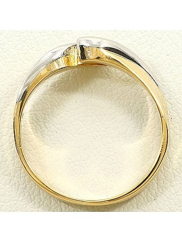 Unbranded PT900 Platinum 18K YG Yellow Gold Ring with 0.19ct Diamond, Total Weight 2.6g, Jewelry (view 2)
