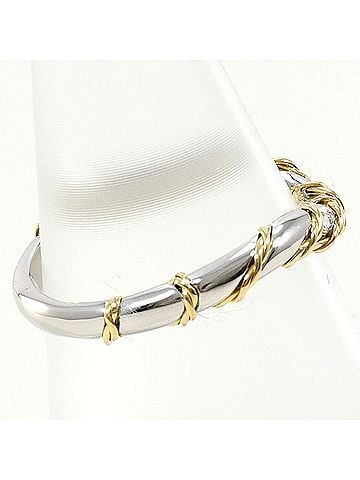 Unbranded PT900 Platinum 18K Yellow Gold Ring with 0.02ct Diamond, Total Weight 2.7g, Jewelry (view 2)