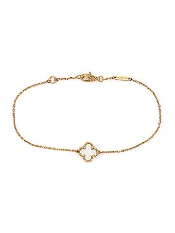Van Cleef & Arpels Sweet Alhambra Bracelet 18K Yellow Gold and Mother of Pearl (view 1)