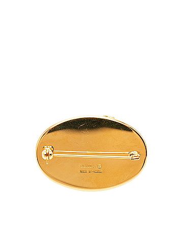 Hermès Hermes enamel horse brooch, gold and blue plated, for women. (view 2)