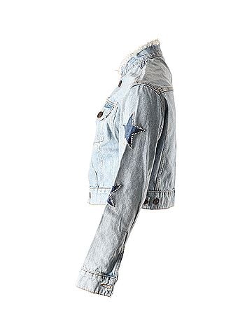 Sandro Sandro Paris Liverpool Embellished Denim Jacket in Blue Denim (view 2)