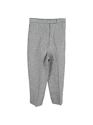 Max Mara Max Mara Trousers in Grey Linen (view 1)