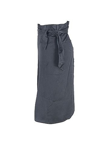 Joseph Joseph Knee Length Wrap Skirt in Black Silk (view 2)