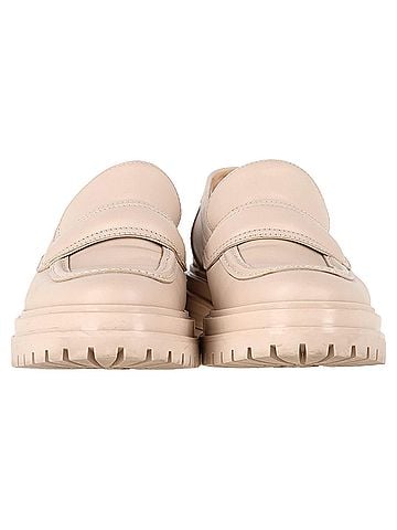 Gianvito Rossi Gianvito Rossi Platform Loafers in Nude Leather (view 2)