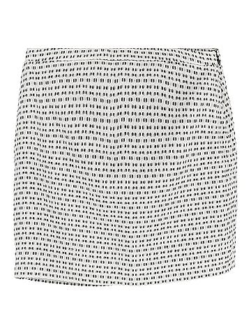 Joseph Joseph Knitted Patterned Mini Skirt in Black and White Cotton (view 1)