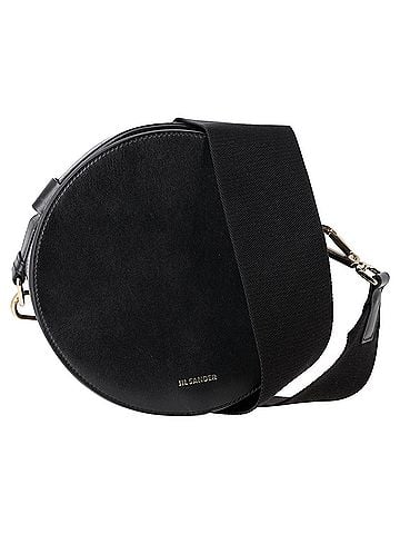 Jil Sander Jil Sander Small Drum Bag in Black Leather (view 1)