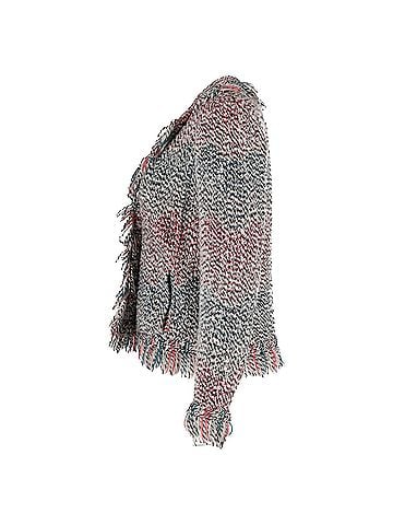 Missoni Missoni Knitted Fringed Single-Breasted Jacket in Multicolor Wool (view 2)