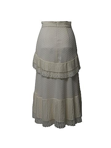 Zimmermann Zimmermann Midi Skirt in White Polyester (view 2)