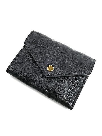 Louis Vuitton LOUIS VUITTON Louis Vuitton Portefeuille Victorine Tri-fold Wallet Empreinte Noir M64060 IC Women's (view 1)