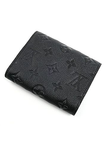 Louis Vuitton LOUIS VUITTON Louis Vuitton Portefeuille Victorine Tri-fold Wallet Empreinte Noir M64060 IC Women's (view 2)