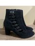 David Tate Black Ankle Boots Size 8 - photo 4
