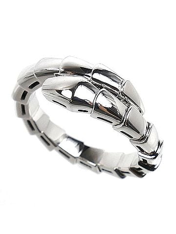 Bvlgari BVLGARI 18KWG White Gold Serpenti Viper Ring (358649) 7.9g Women's (view 1)