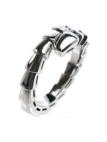 Bvlgari BVLGARI 18KWG White Gold Serpenti Viper Ring (358649) 7.9g Women's (view 2)