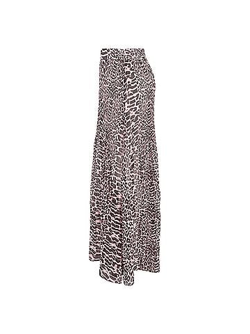 Ganni Ganni Pleated Georgette Maxi Skirt in Animal Print Polyester (view 2)