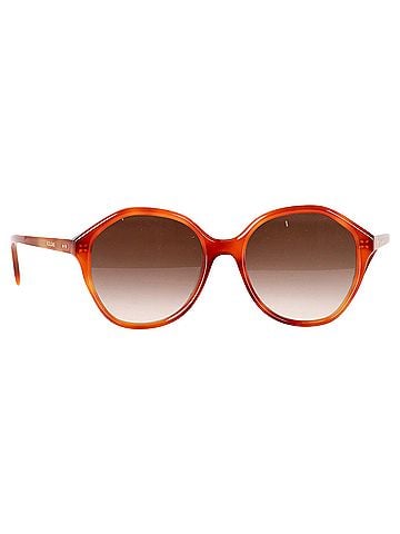 Céline Celine Round Sunglasses in Orange Acetate (view 1)