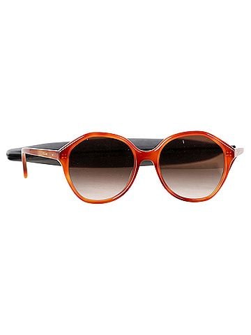 Céline Celine Round Sunglasses in Orange Acetate (view 2)