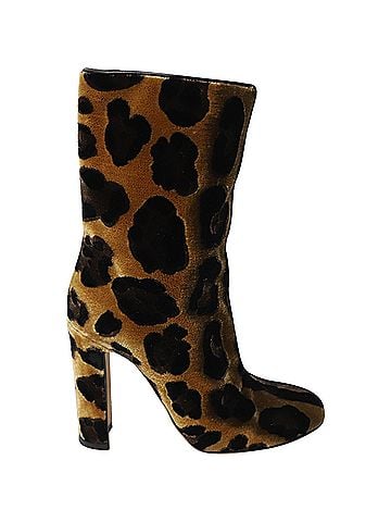 Dolce & Gabbana Dolce &amp; Gabbana Leopard Print Calf Boots Multicolor Velvet (view 1)