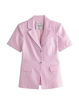 Abercrombie & Fitch Short-Sleeve Premium Linen Blazer Blazer (view 1)