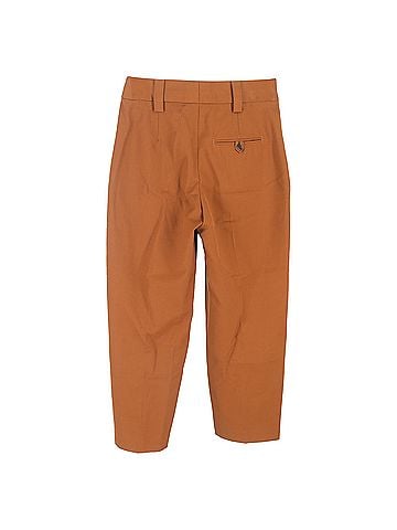 Acne Acne Studios High-Rise Tailored Trousers in Rust Polyester (view 2)
