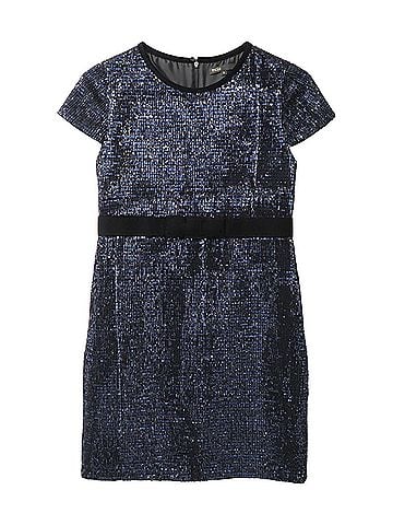 Maje Maje Glitter Mini Dress in Navy Blue Sequins (view 2)