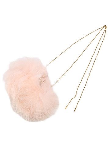 Fendi FENDI 7AS051 AL9E First Nano Fox Fur Chain Shoulder Pouch Bag Pink Women's (view 1)