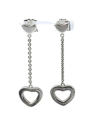Tiffany & Co. TIFFANY&amp;Co. Tiffany AG925 Heart Link Drop Earrings, Silver, Women's (view 1)