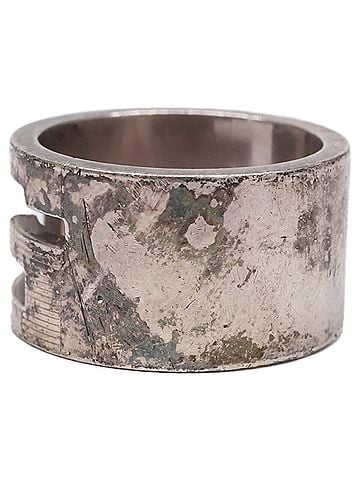 Gucci GUCCI SV925 Branded G Cutout Wide Ring, Silver, Women's (view 2)