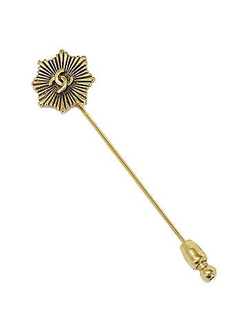Chanel CHANEL 1095 Coco Mark Pin Brooch, Yellow Gold, Women's (view 1)