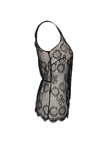 Chanel Chanel Lace Detailed Tank Top in Black Cotton (view 2)