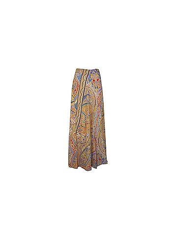 ETRO Etro Paisley A-line Long Skirt in Multicolor Silk (view 1)