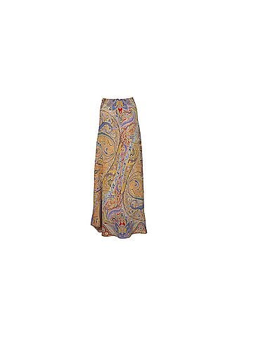 ETRO Etro Paisley A-line Long Skirt in Multicolor Silk (view 2)