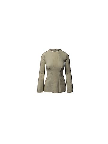 Stella McCartney Stella McCartney Peplum Top in Cream Wool (view 1)