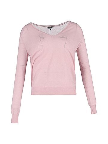 Joseph Joseph V-Neck Sweater in Pink Wool (view 1)