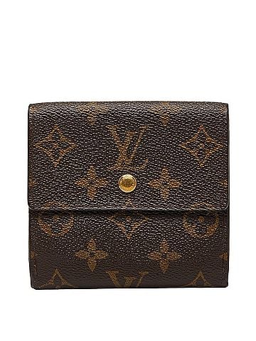 Louis Vuitton Louis Vuitton Monogram Portefeuille Elise Tri-fold Wallet, Double Snap Closure, M61654, Brown Leather, Women's, LOUIS VUITTON (view 1)