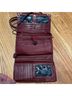 Brighton 100% Leather Snake Print Red Silver Clutch One size - photo 6