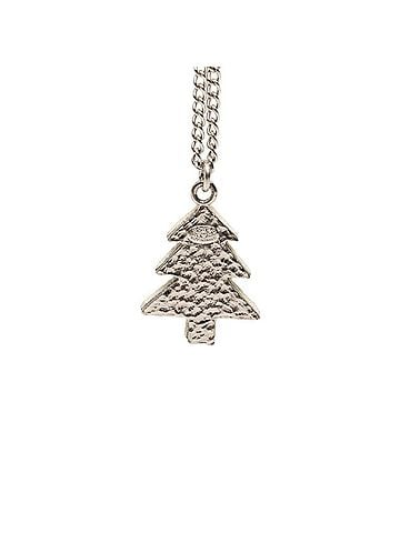 Chanel Chanel Coco Mark Christmas Tree Motif Necklace 03A Silver White Metal Women's CHANEL (view 2)
