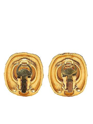 Chanel Chanel Matelassé Earrings, Gold Plated, Women's CHANEL (view 2)