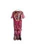 Dalia Collection Floral Pink Yellow Cocktail Dress Size M - photo 1