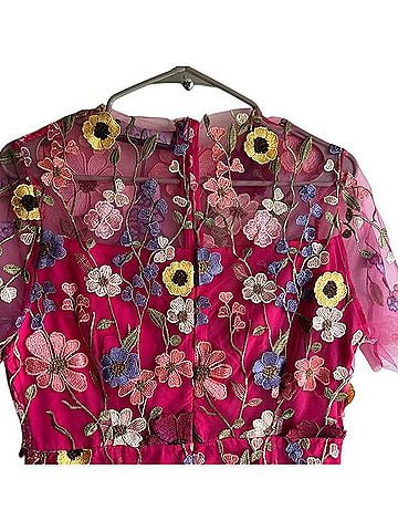 Dalia Collection Taylor Swift Pink Floral Dress long flower Cocktail Dress (view 2)