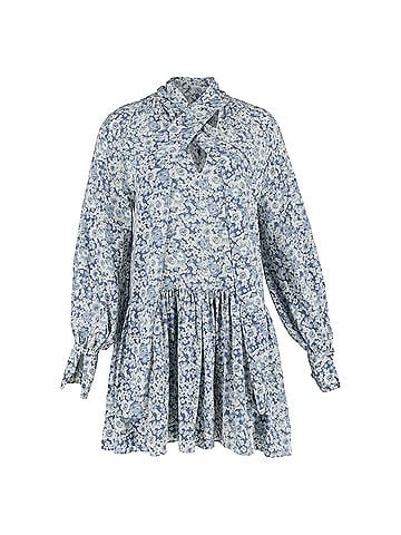 Stella McCartney Stella McCartney Tie Neck Dress in Floral Print Silk (view 1)