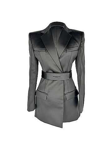 Alexander Wang Alexander Wang Belted Blazer Dress in Black Polyester (view 1)