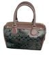Coach 100% Leather Solid Graphic Orange Black Satchel One size - photo 2