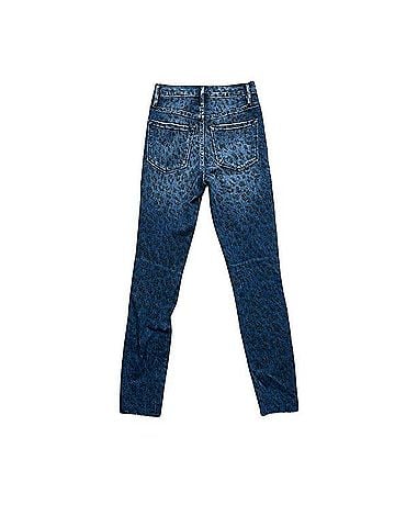 FRAME Denim Ali High Rise Cigarette Leopard Jeans (view 2)