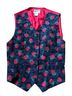 Mexx 100% Cotton Floral Black Red Vest Size M - photo 3