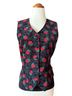 Mexx 100% Cotton Floral Black Red Vest Size M - photo 1