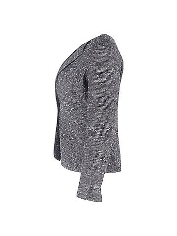 Max Mara Max Mara Single-Breasted Tweed Blazer in Grey Wool (view 2)