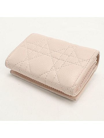 Christian Dior Christian Dior DIOR Dior Bi-fold Wallet CD109010 Calo S5132UWHC Glycine Women's Pink (view 2)