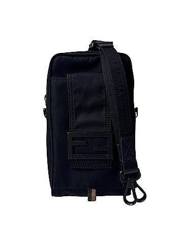 Fendi Fendi Baguette Phone Pouch Nylon Shoulder Bag Black 7AS056 Crossbody for Men (view 1)