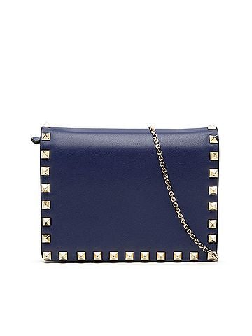 Valentino Leather Rockstud Chain Pouch (view 1)