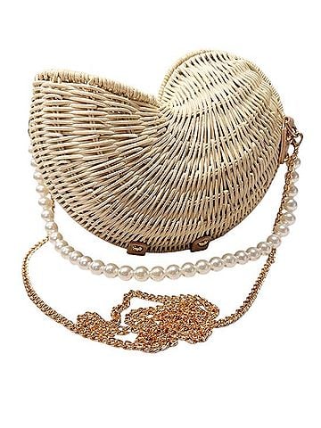 Haute Hippie Conch Shell Woven Rattan Bag Crossbody Crossbody Bag (view 1)